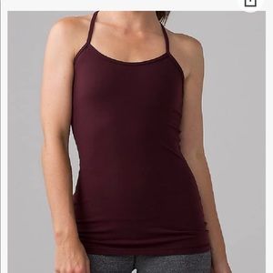 Lululemon Maroon Power Y Tank